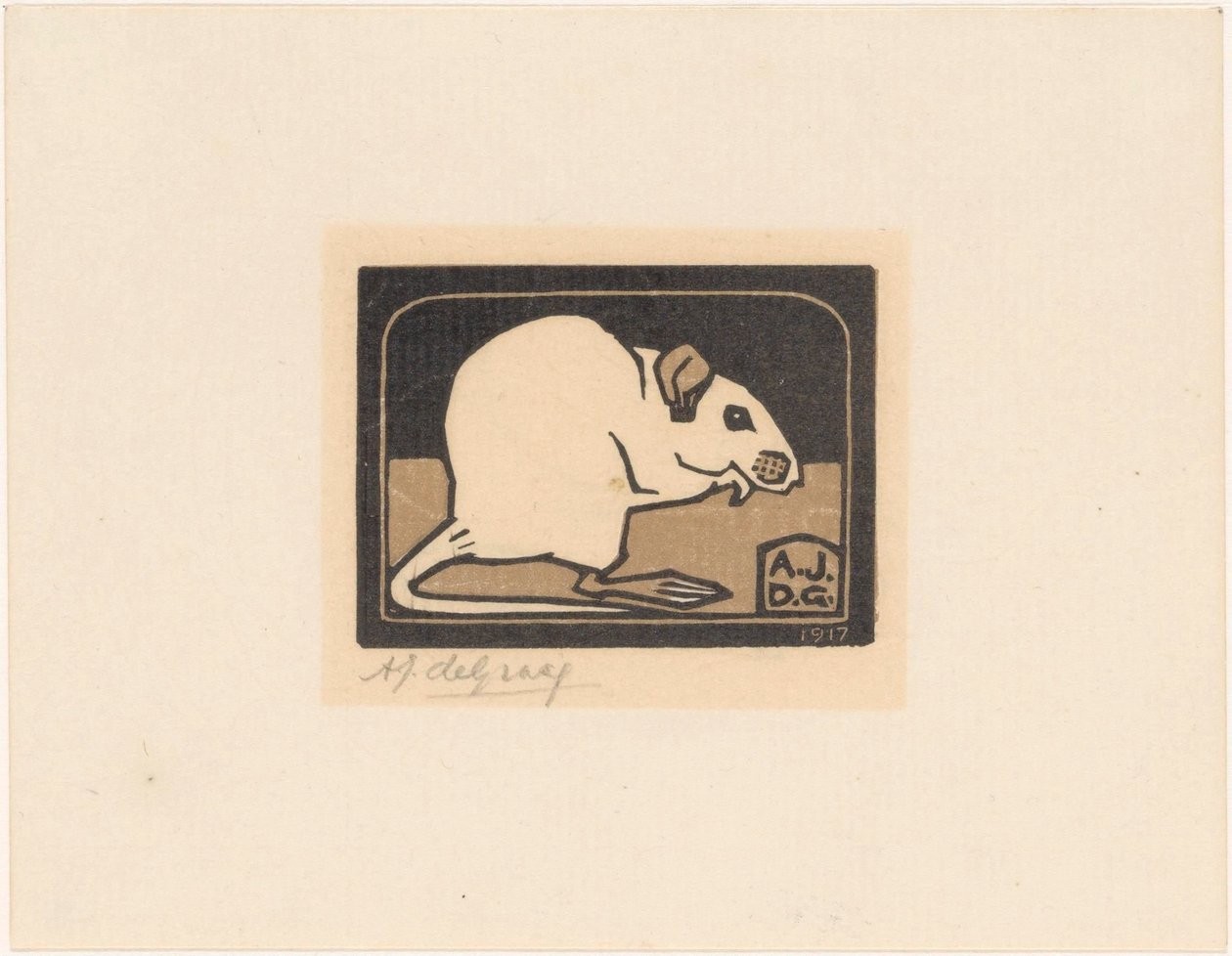 Sittende mus av Julie de Graag (signed by artist)