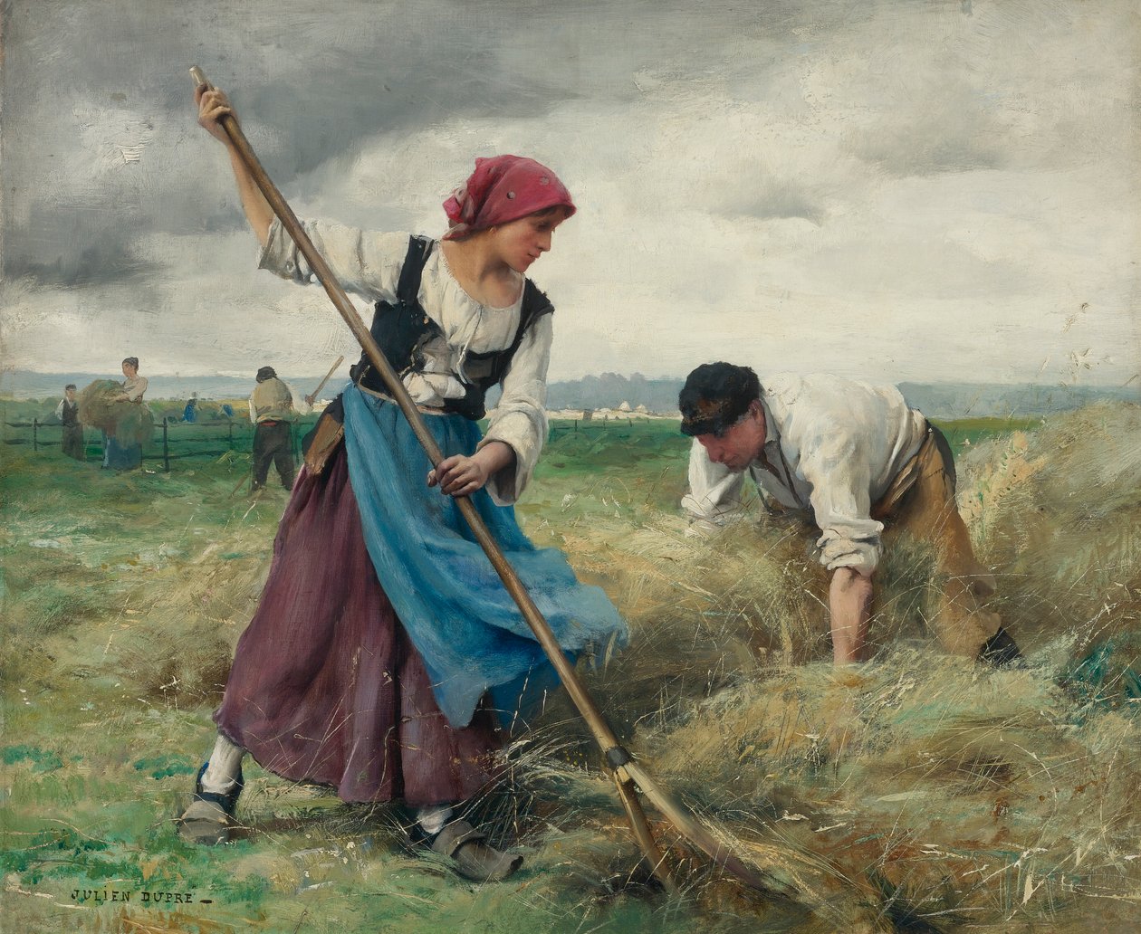 Høsting av høyet av Julien Dupre