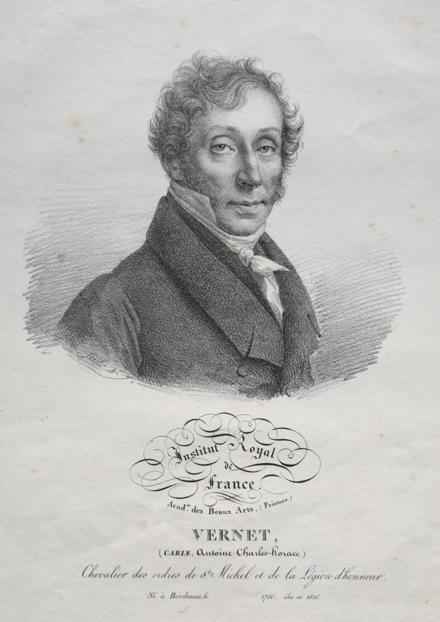 Carl Vernet, c. 1825. av Julien Leopold Boilly
