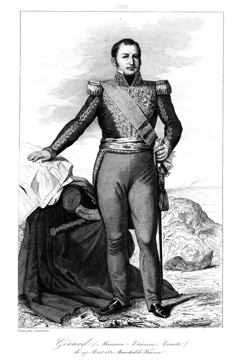 Etienne Maurice Gerard 1773-1852, fransk general og statsmann, 1839. av Julien Leopold Boilly