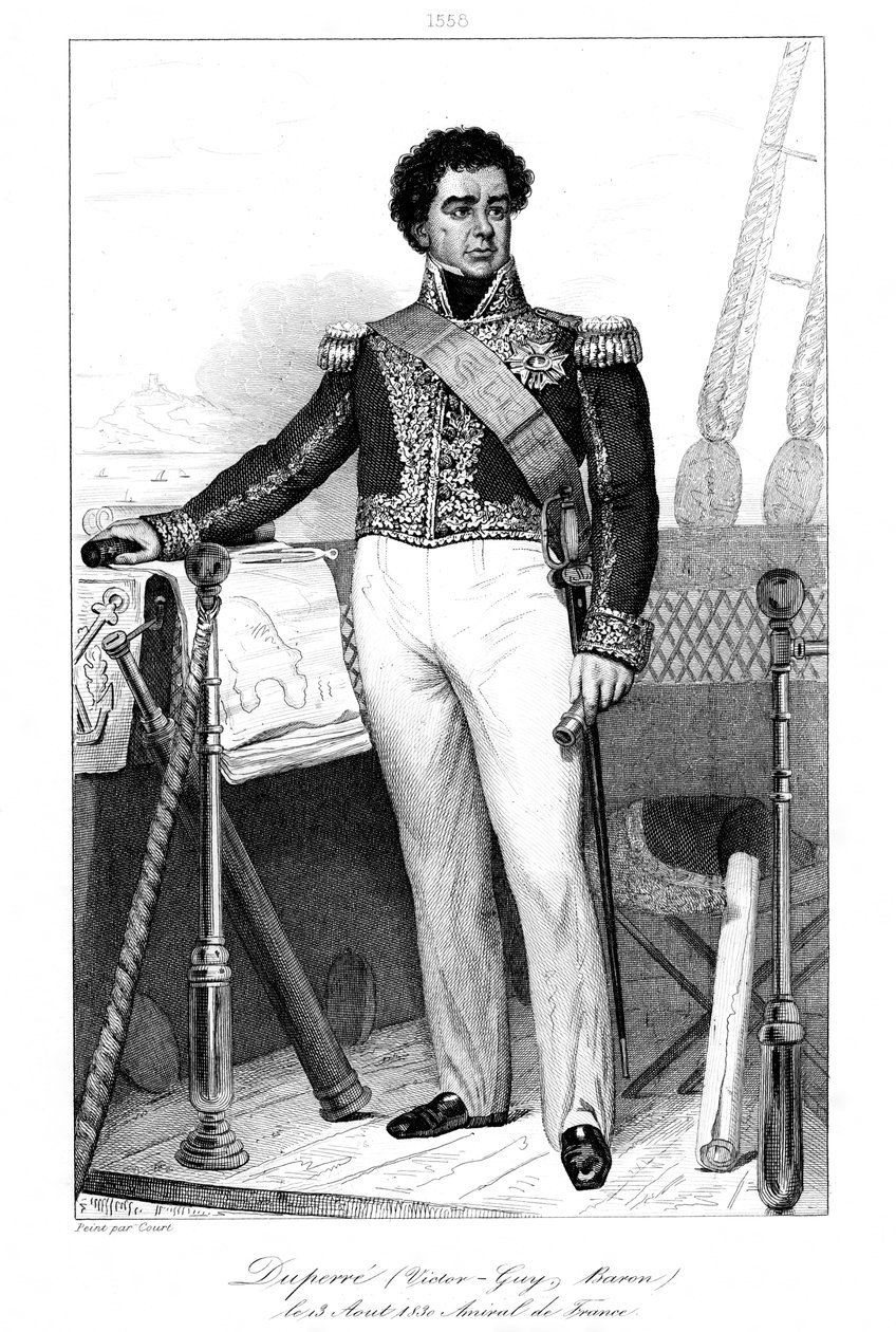 Guy-Victor Duperré 1775-1846, fransk admiral, 1839. av Julien Leopold Boilly