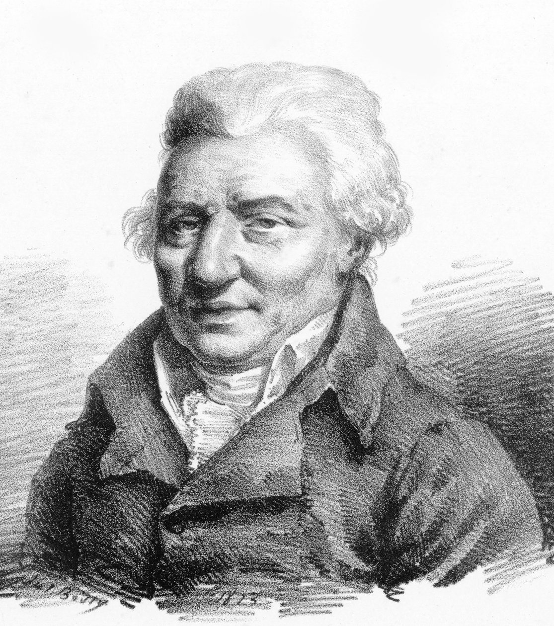 Portrett av komponisten Pierre-Alexandre Monsigny 1729-1817, 1823. av Julien Leopold Boilly