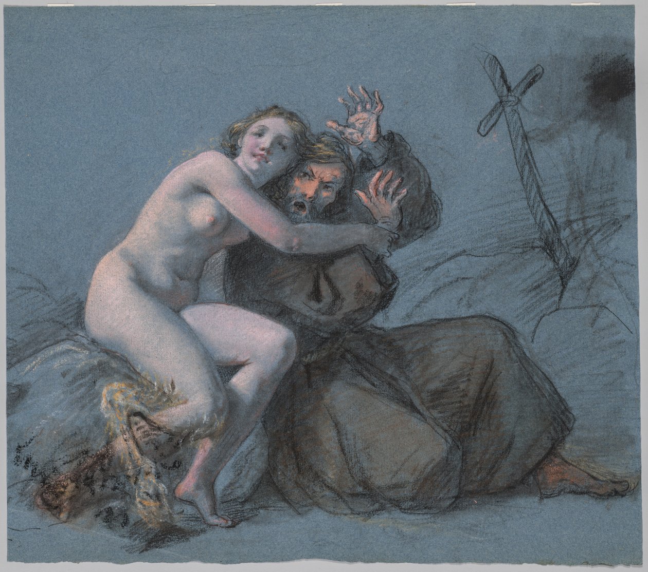 Fristelsen til St. Antonius av Julien Leopold Boilly
