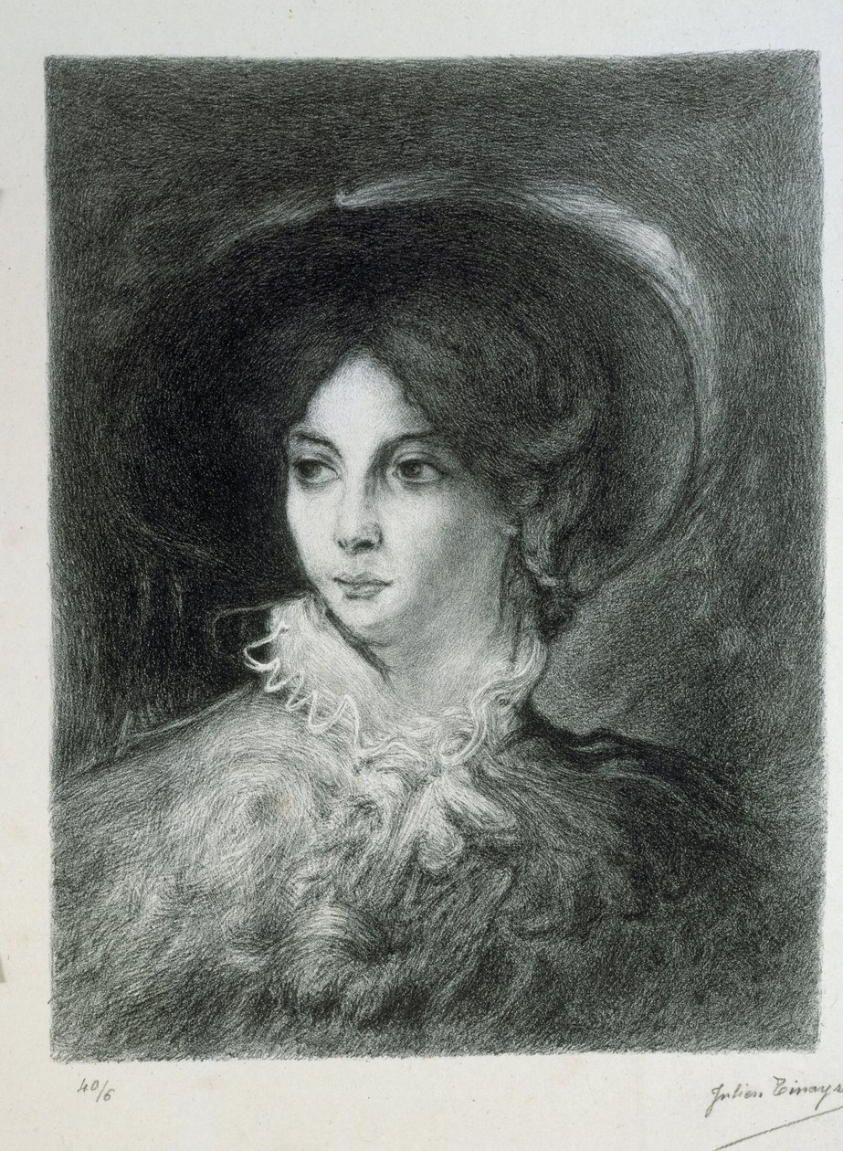 Portrett av George Sand. av Julien Tinayre