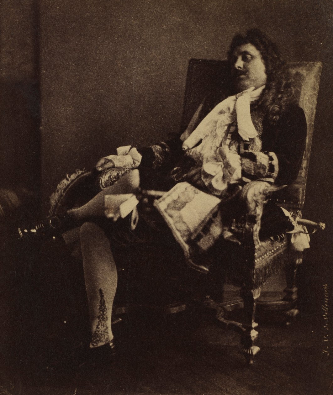 Mr. Leroux i rollen som Alceste i Le Misanthrope, midten av 1850-årene. av Julien Vallou de Villeneuve
