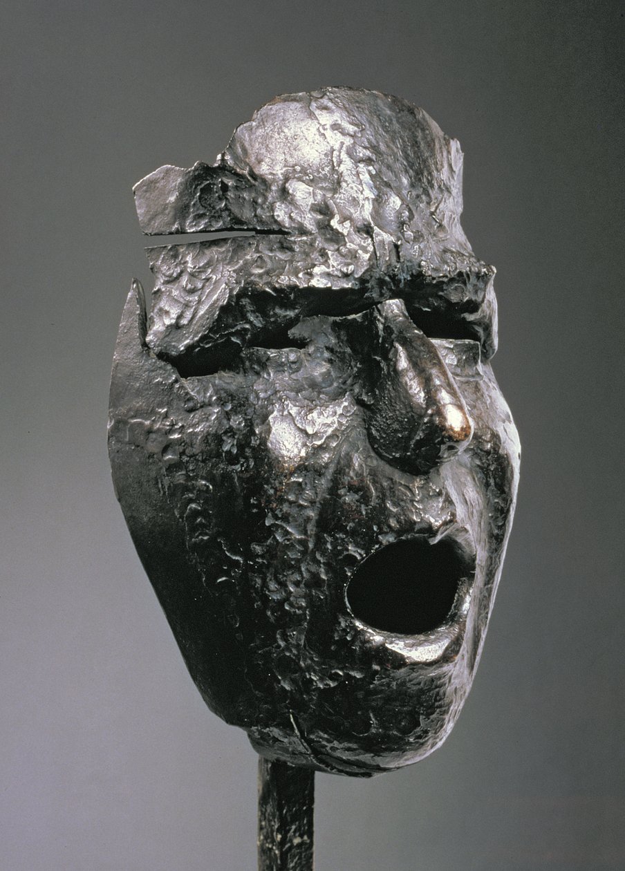 Maske: The cry of Montserrat, ca. 1938-39 (bronse) av Julio Gonzalez