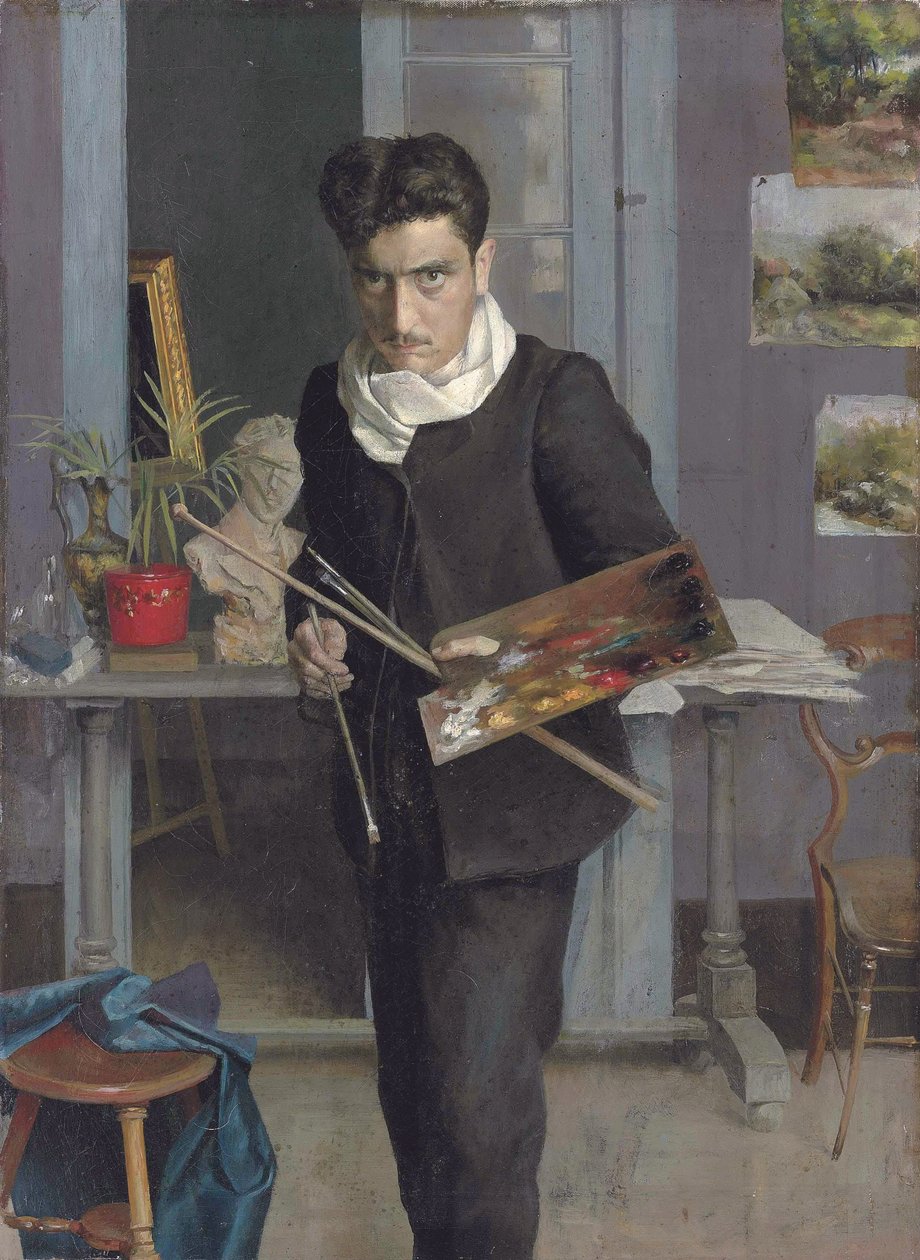 Ungt selvportrett av Julio Romero de Torres