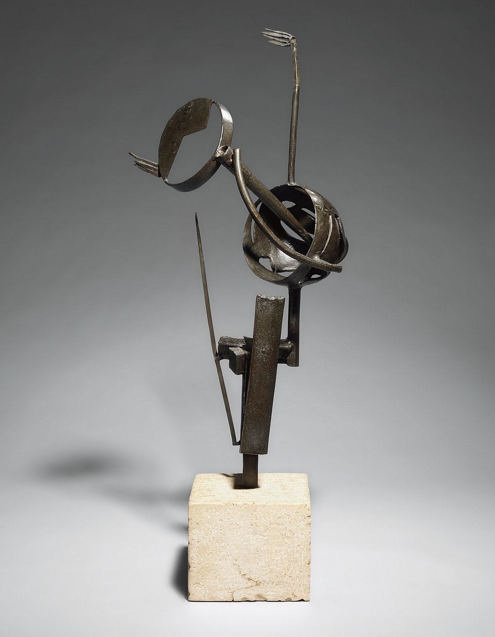 Drømmen (Kysset); Le reve (Le baiser), ca. 1934 (bronse med brun patina, base) av Julio Gonzales