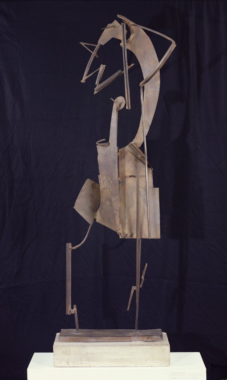 Kvinne som ordner håret, 1929-30 (metall) av Julio Gonzalez