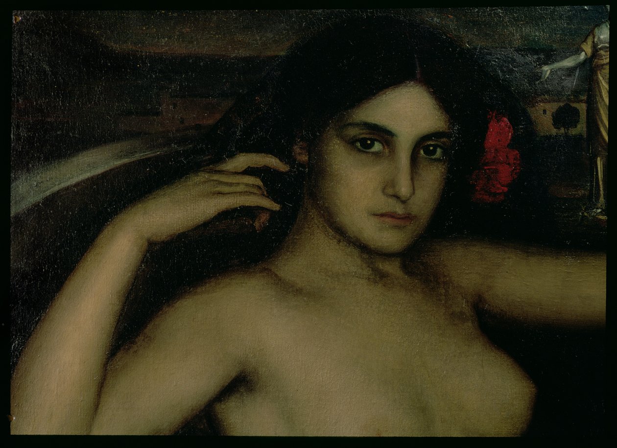 Detalj fra kjærlighetens altertavle (olje på panel) av Julio Romero de Torres