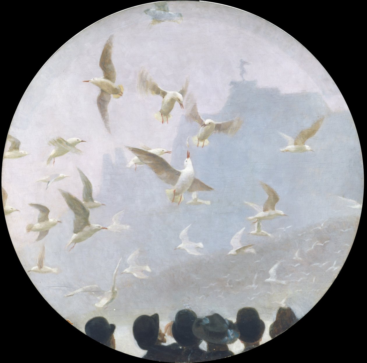 Måker over Alster, ca. 1905 av Julius August Friedrich Theodor von Ehren