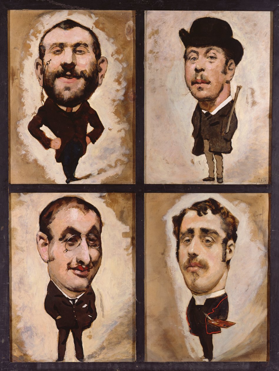 Fire karikaturer, 1882-83 av Julius Mandes Price