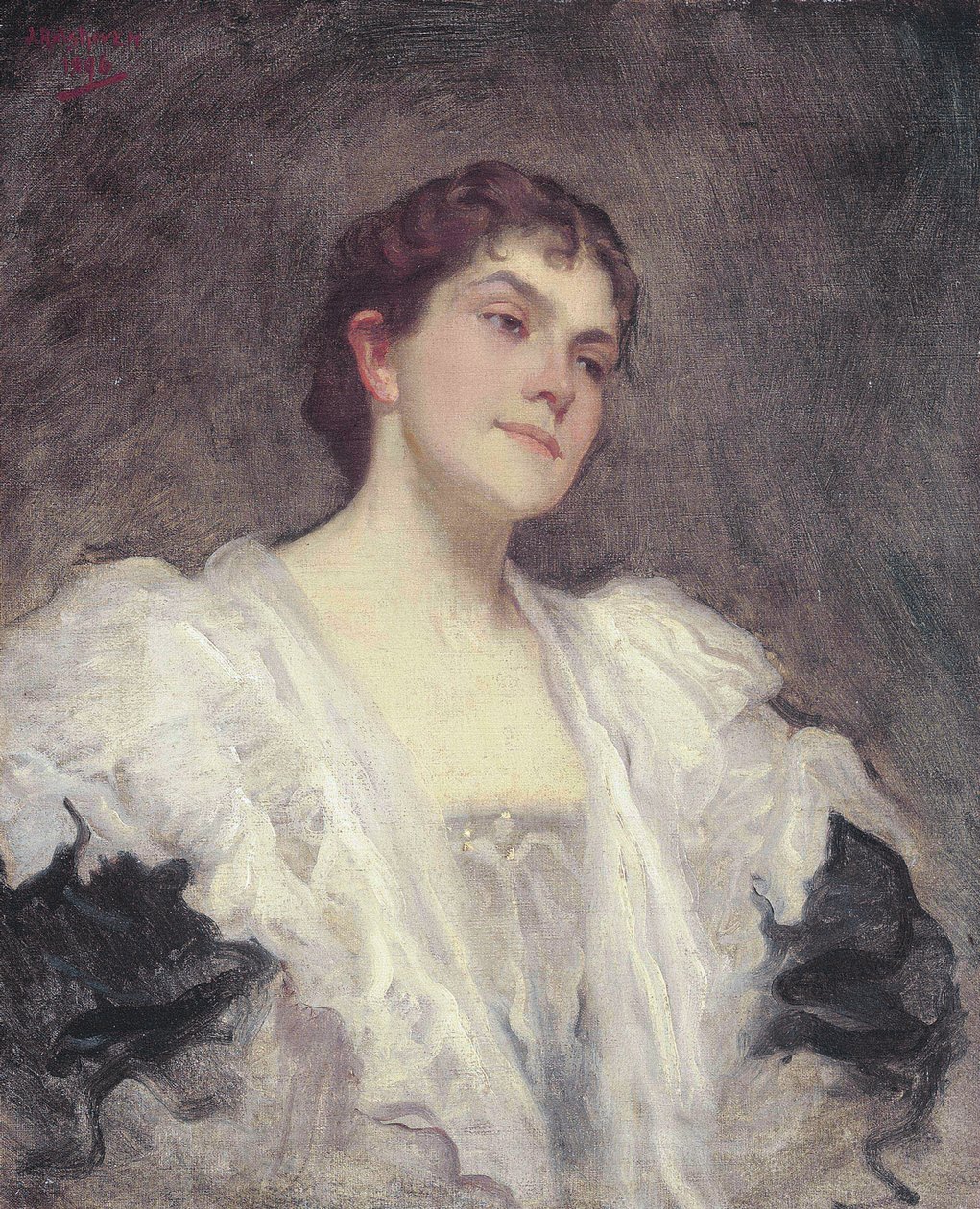 Sangeren Lady Lillian June Henschel nee Bailey av Julius C. Rolshoven