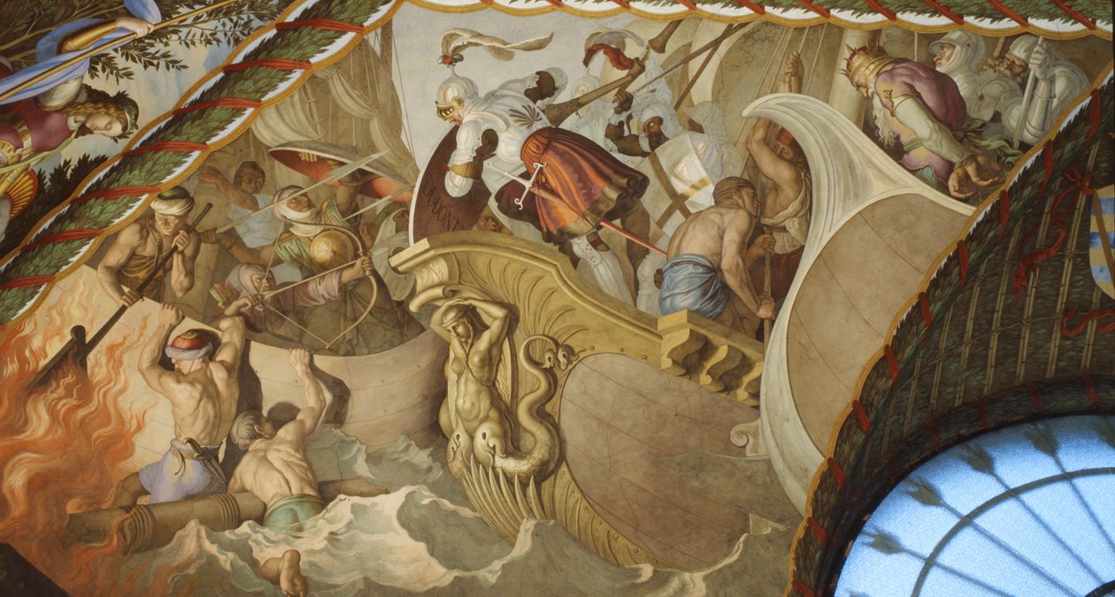 Sjøslag av Julius Schnorr von Carolsfeld