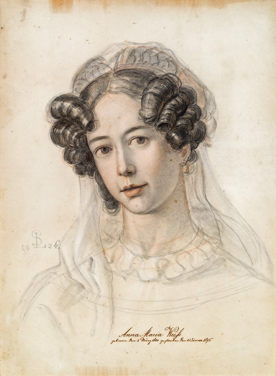 Portrett av Anna Maria Weiss av Julius Schnorr von Carolsfeld
