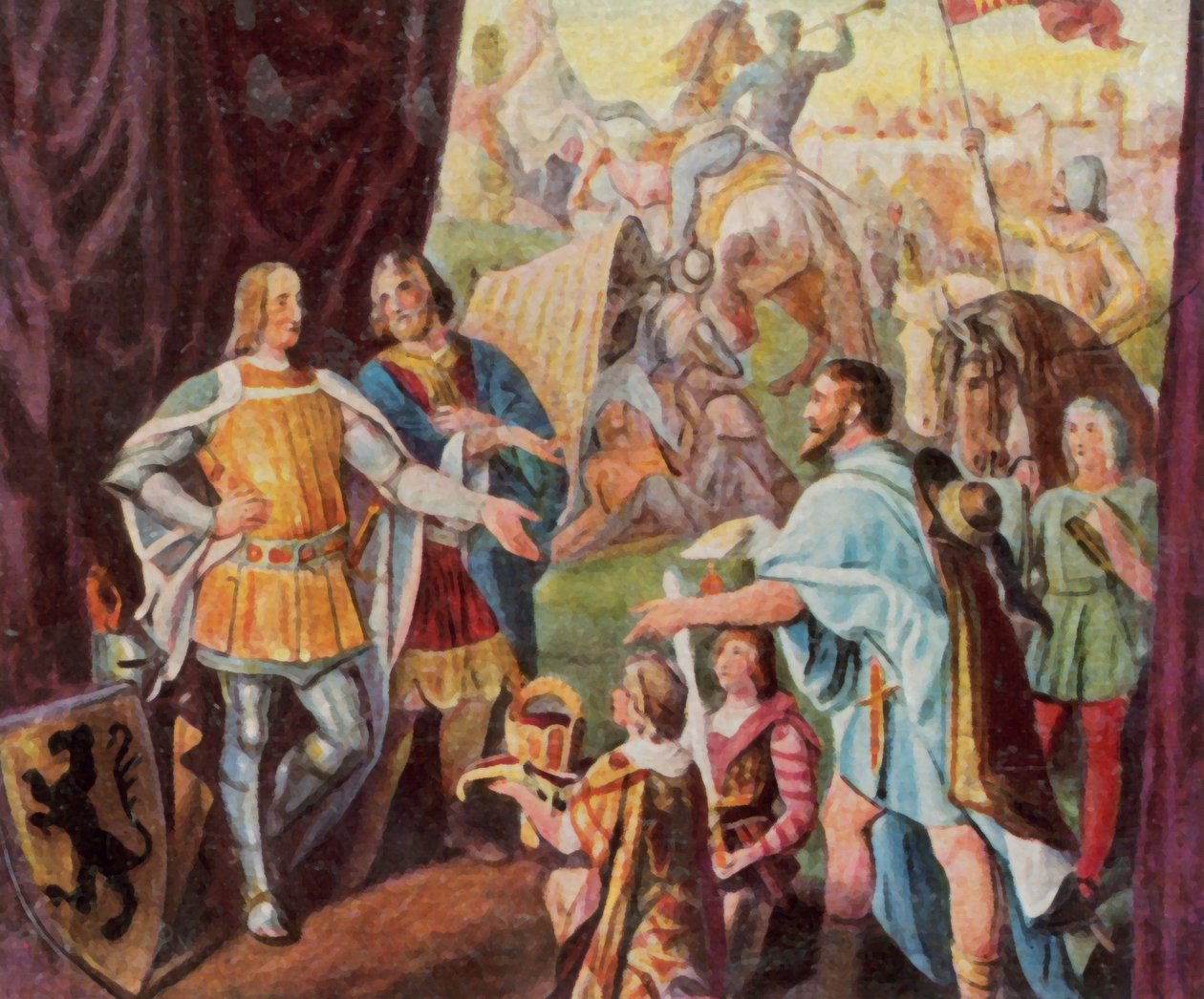 Rudolf av Habsburg mottar nyheten om at han er valgt til tysk konge av Julius (after) Schnorr von Carolsfeld