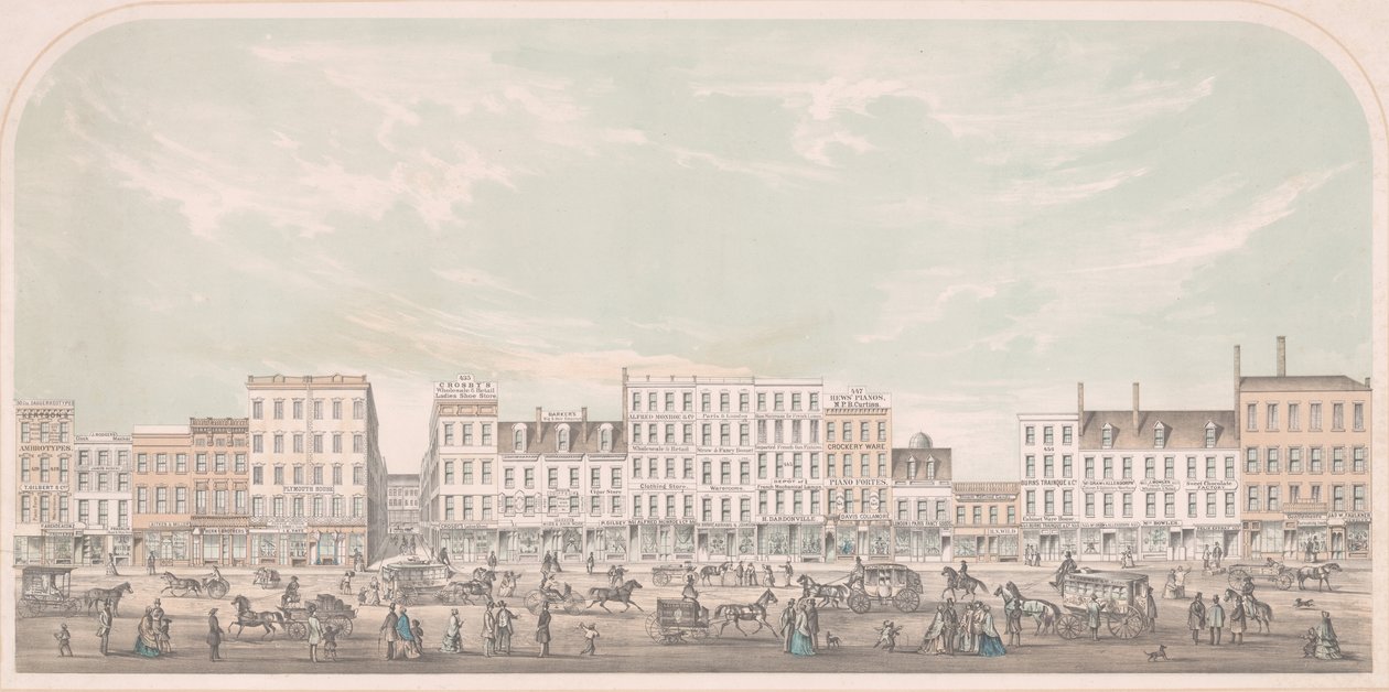 Broadway, New-York fra Canal til Grand Street, West Side, 1856. av Julius Bien