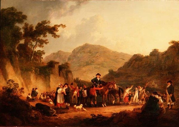 Åpningen av en gruve, Eskdale av Julius Caesar Ibbetson