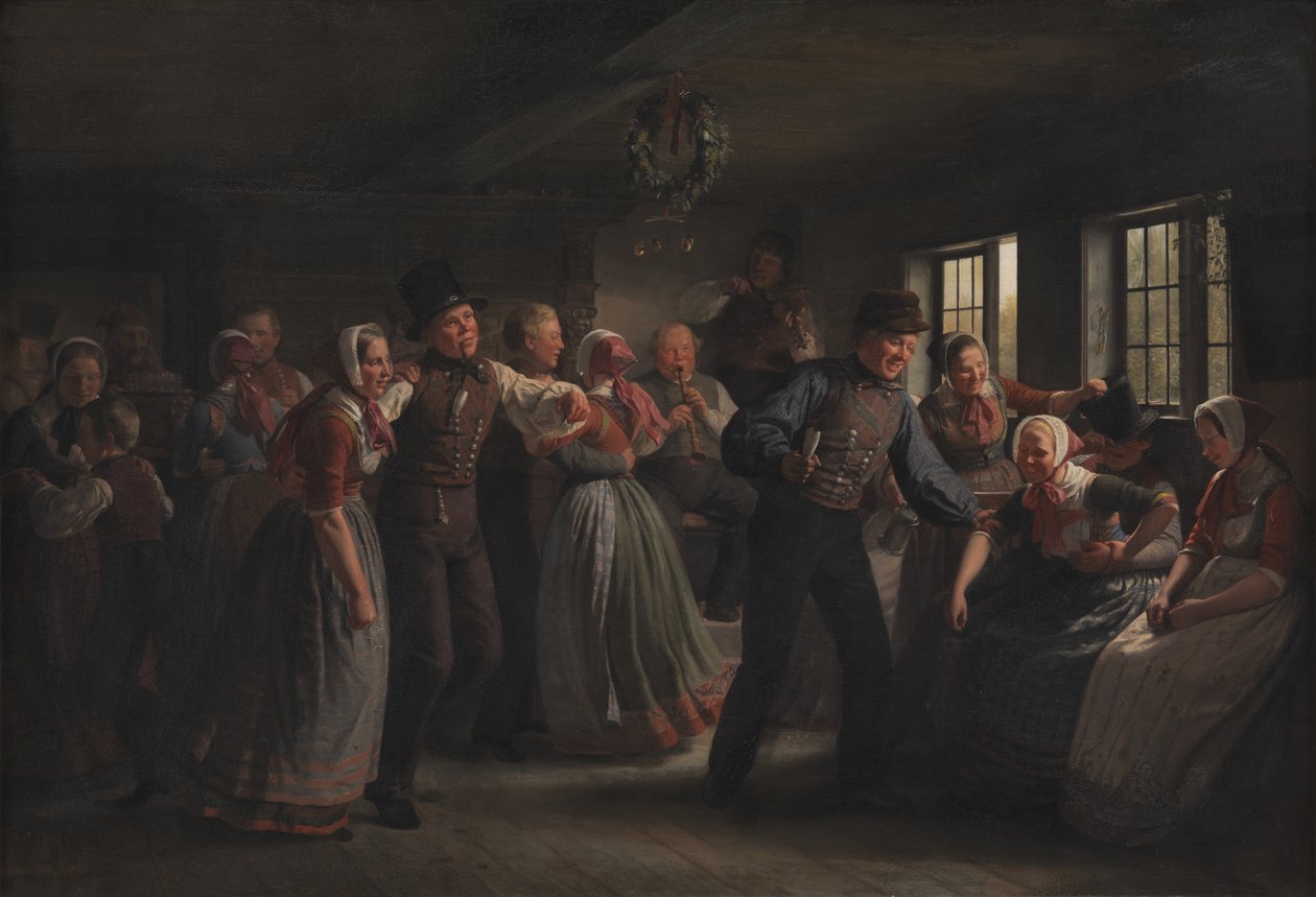 En countrydans i Hedebo-distriktet, Sjælland av Julius Exner