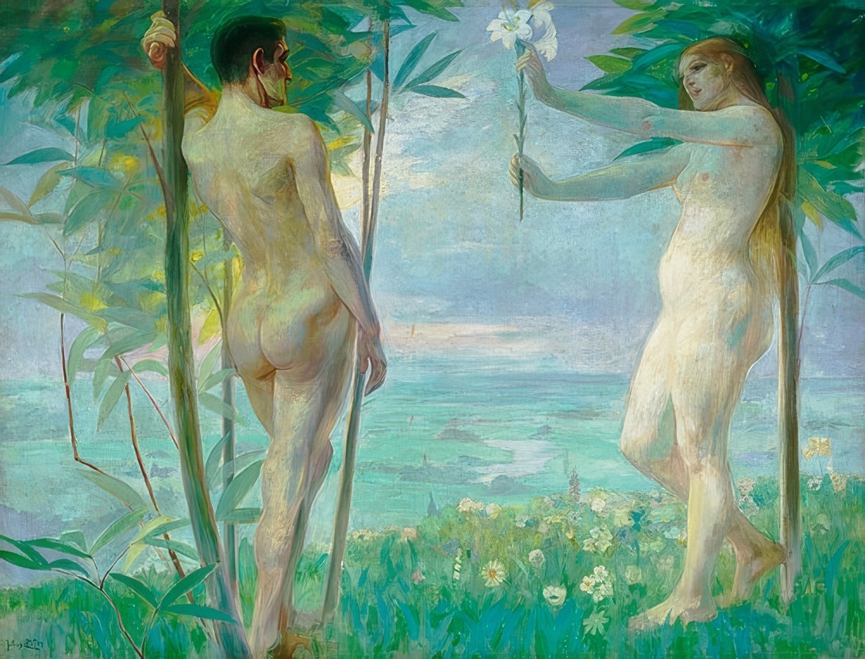 Adam og Eva av Julius Exter