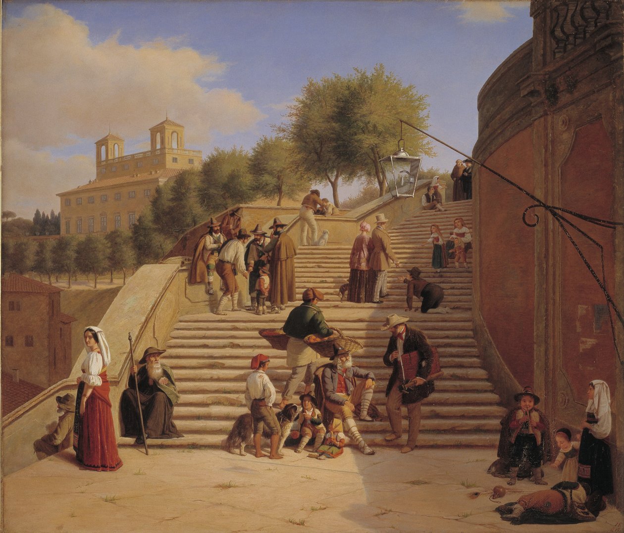 Spansketrappens øvre flygninger i Roma av Julius Friedlænder