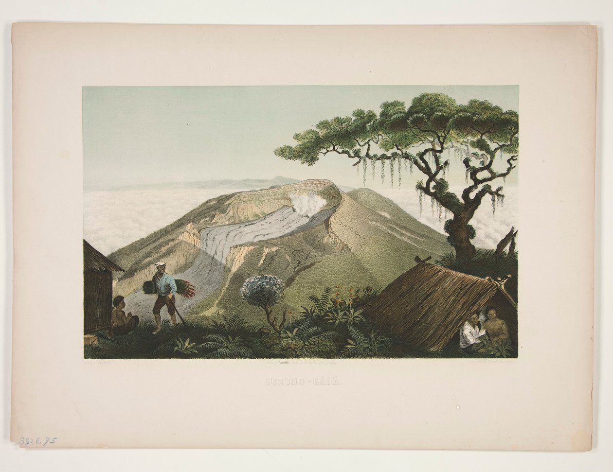 Fjell - G?d? (Mount Gede) av Julius Friedrich Tempeltey