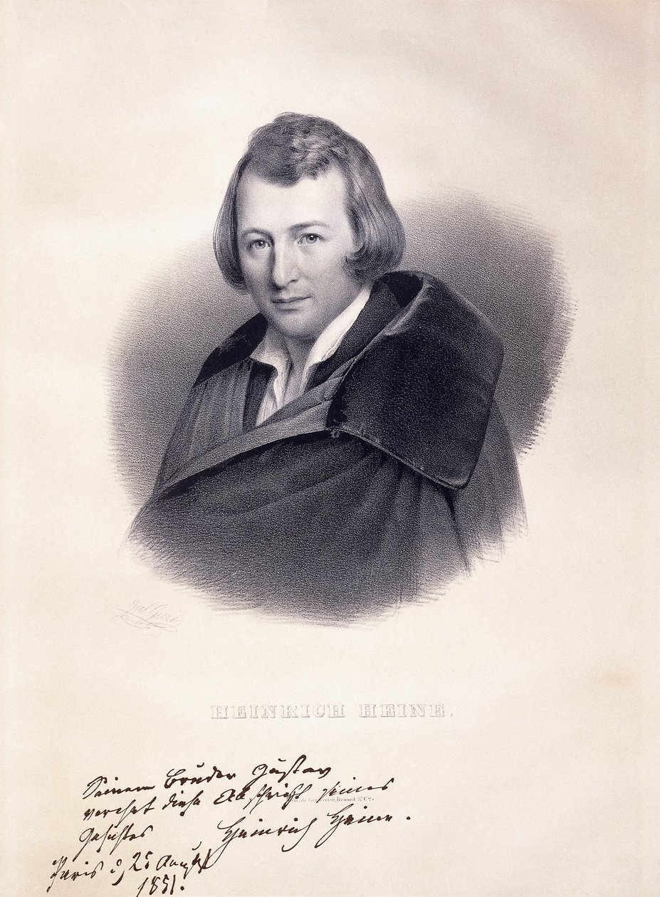 Portrett av Heinrich Heine, 1839 av Julius Giere