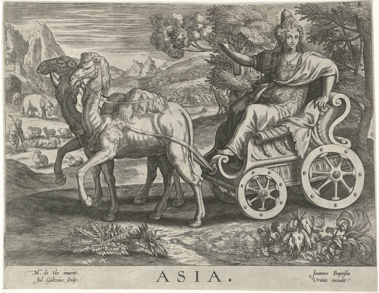 Asia Asia (tittel på objekt) De fire kontinentene (serietittel) av Julius Goltzius