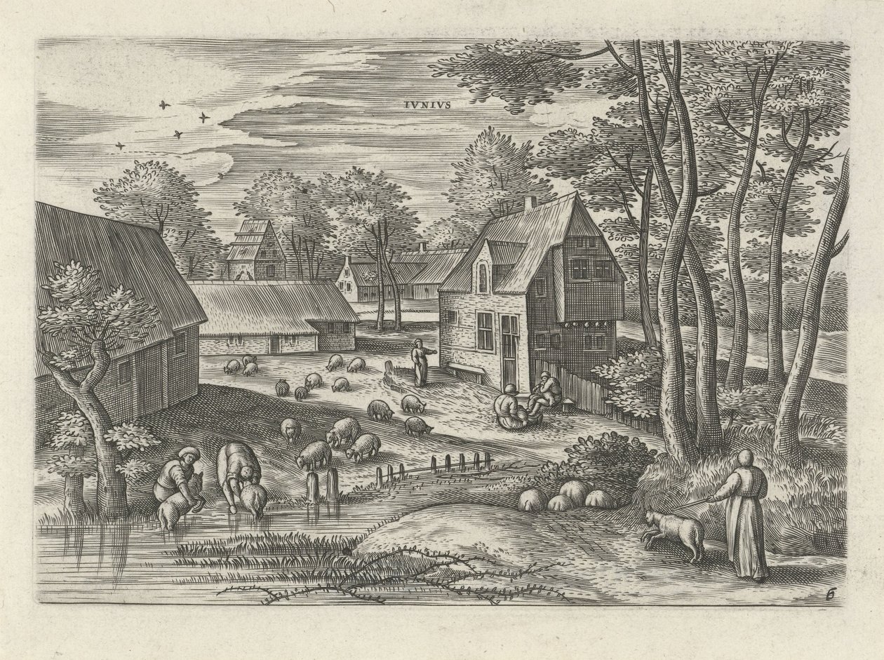 juni Ivnivs (tittel på objekt) De tolv månedene (serietittel) av Julius Goltzius