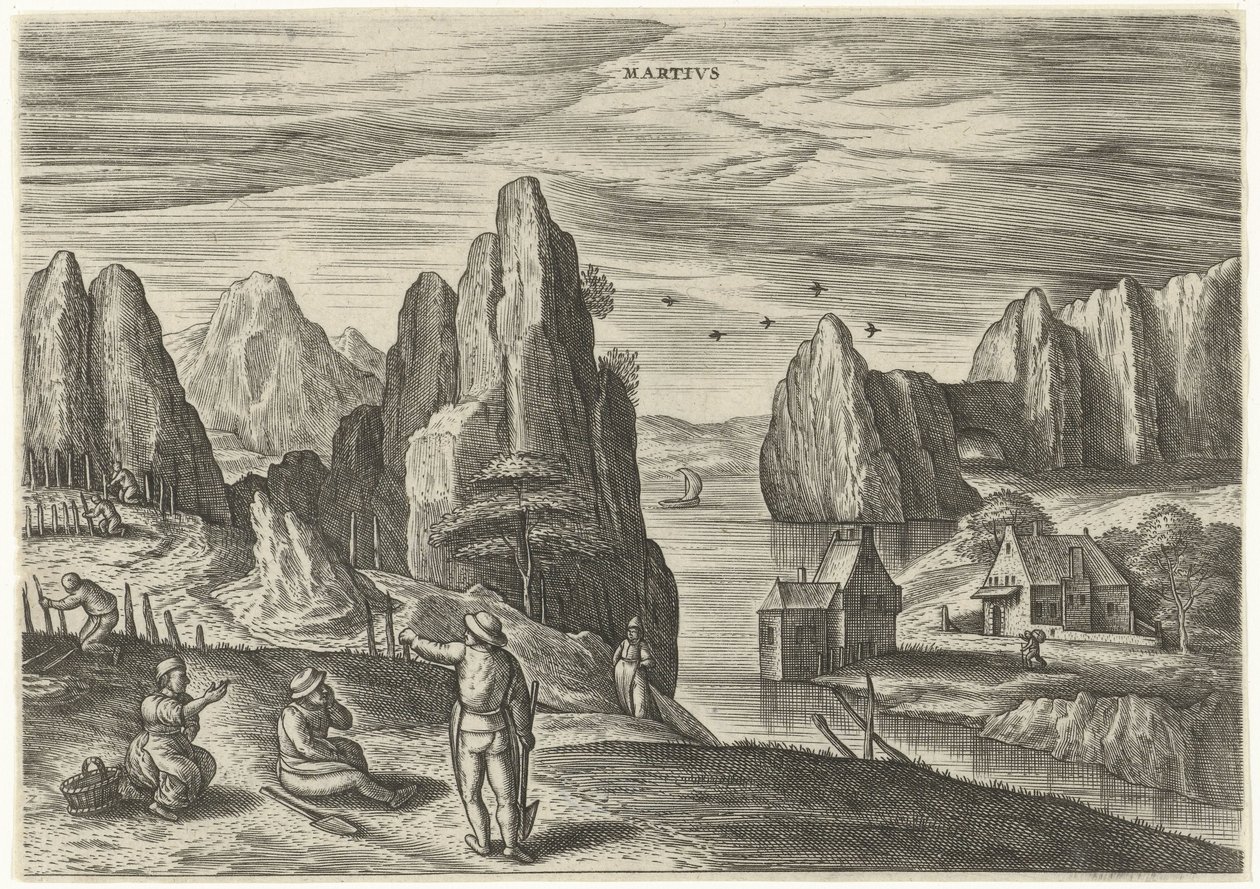 mars Martivs (tittel på objekt) De tolv månedene (serietittel) av Julius Goltzius