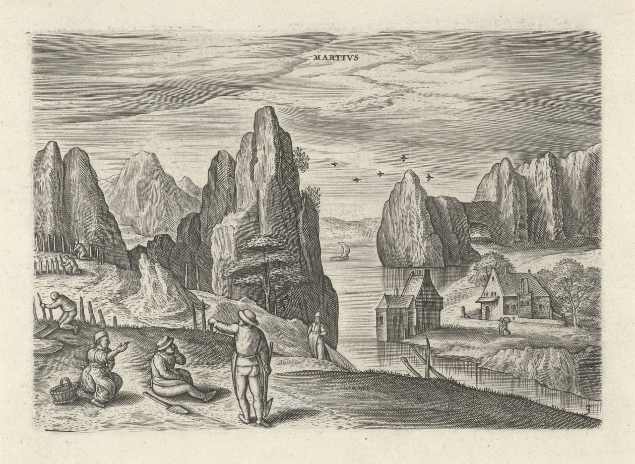 mars Martivs (tittel på objekt) De tolv månedene (serietittel) av Julius Goltzius