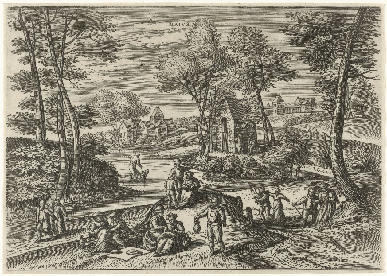 Kan Maivs (tittel på objekt) De tolv månedene (serietittel) av Julius Goltzius