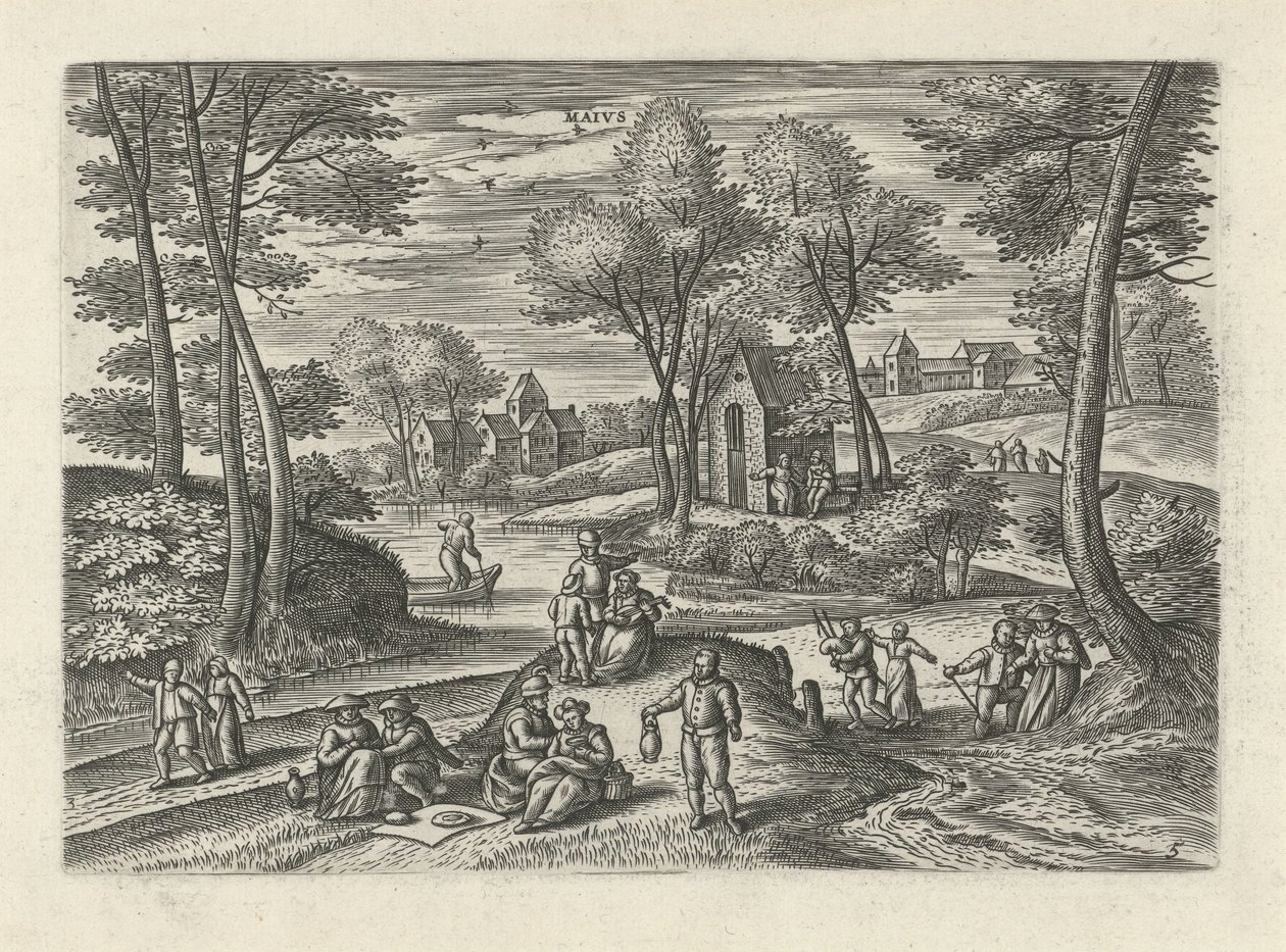 Kan Maivs (tittel på objekt) De tolv månedene (serietittel) av Julius Goltzius
