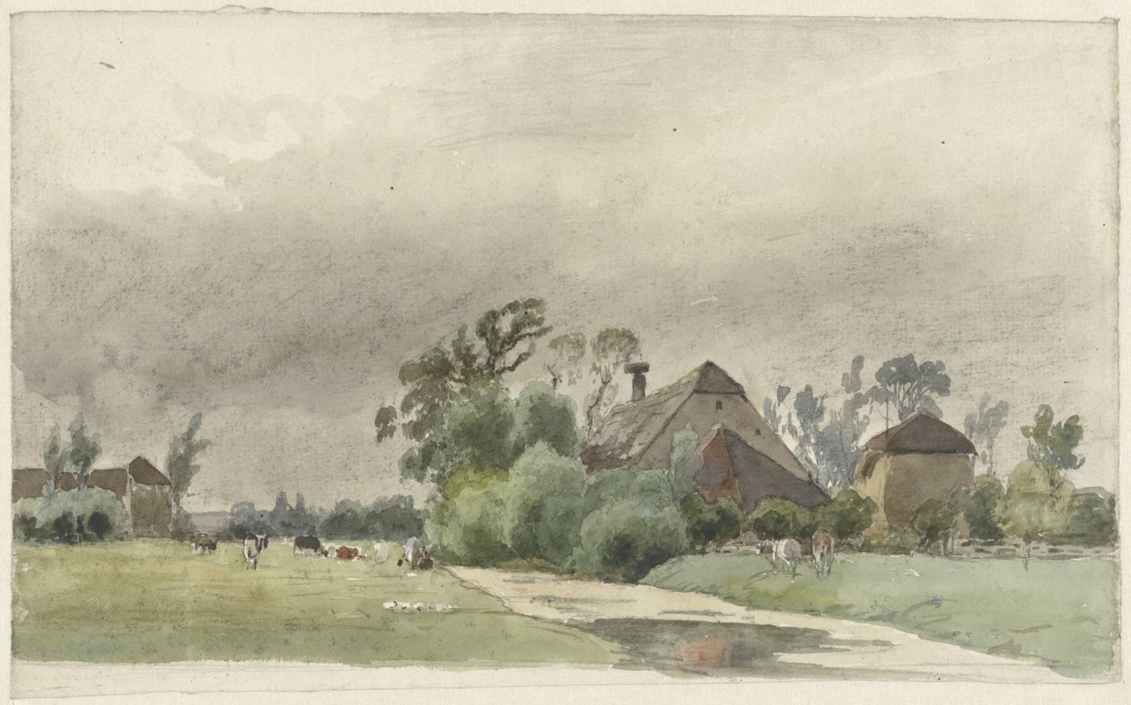 Seil fører til en gård av Julius Jacobus van de Sande Bakhuyzen