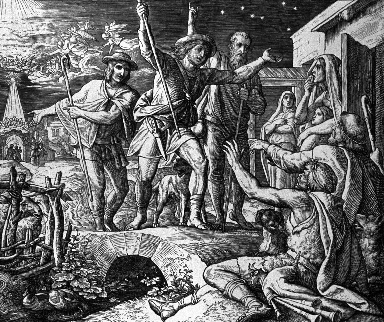 Tilbedelse av hyrdene av Julius Schnorr von Carolsfeld