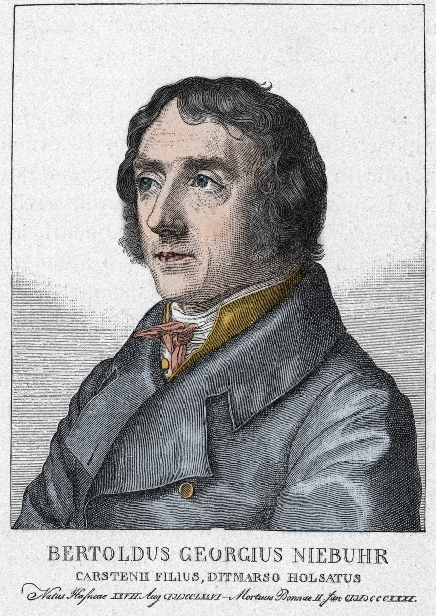 Barthold Georg Niebuhr 1776 - 1831, tysk historiker - Portrett av Barthold Georg Niebuhr Tysk historiker (København av Julius Schnorr von Carolsfeld