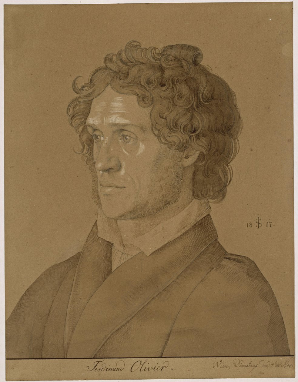 Portrett av Ferdinand Olivier av Julius Schnorr von Carolsfeld