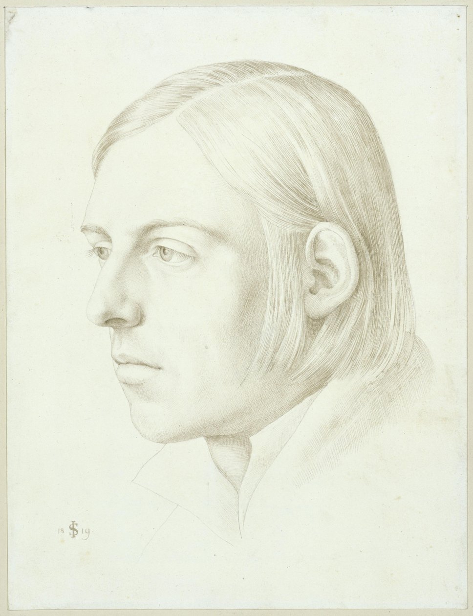 Portrett av Scheffer von Leonardshoff av Julius Schnorr von Carolsfeld