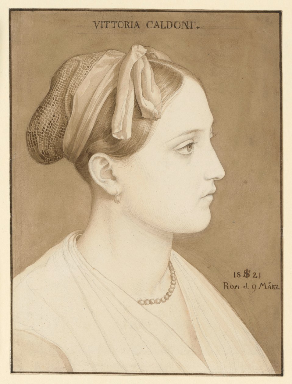 Portrett av Vittoria Caldoni av Julius Schnorr von Carolsfeld