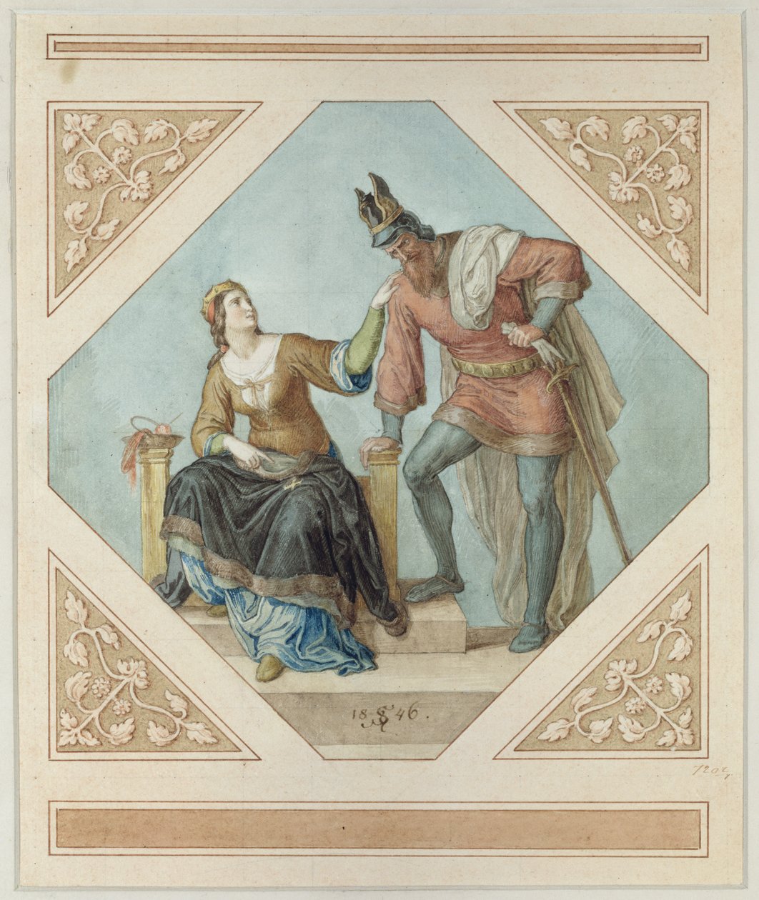 Brunhilde og Hagen, illustrasjon til 
