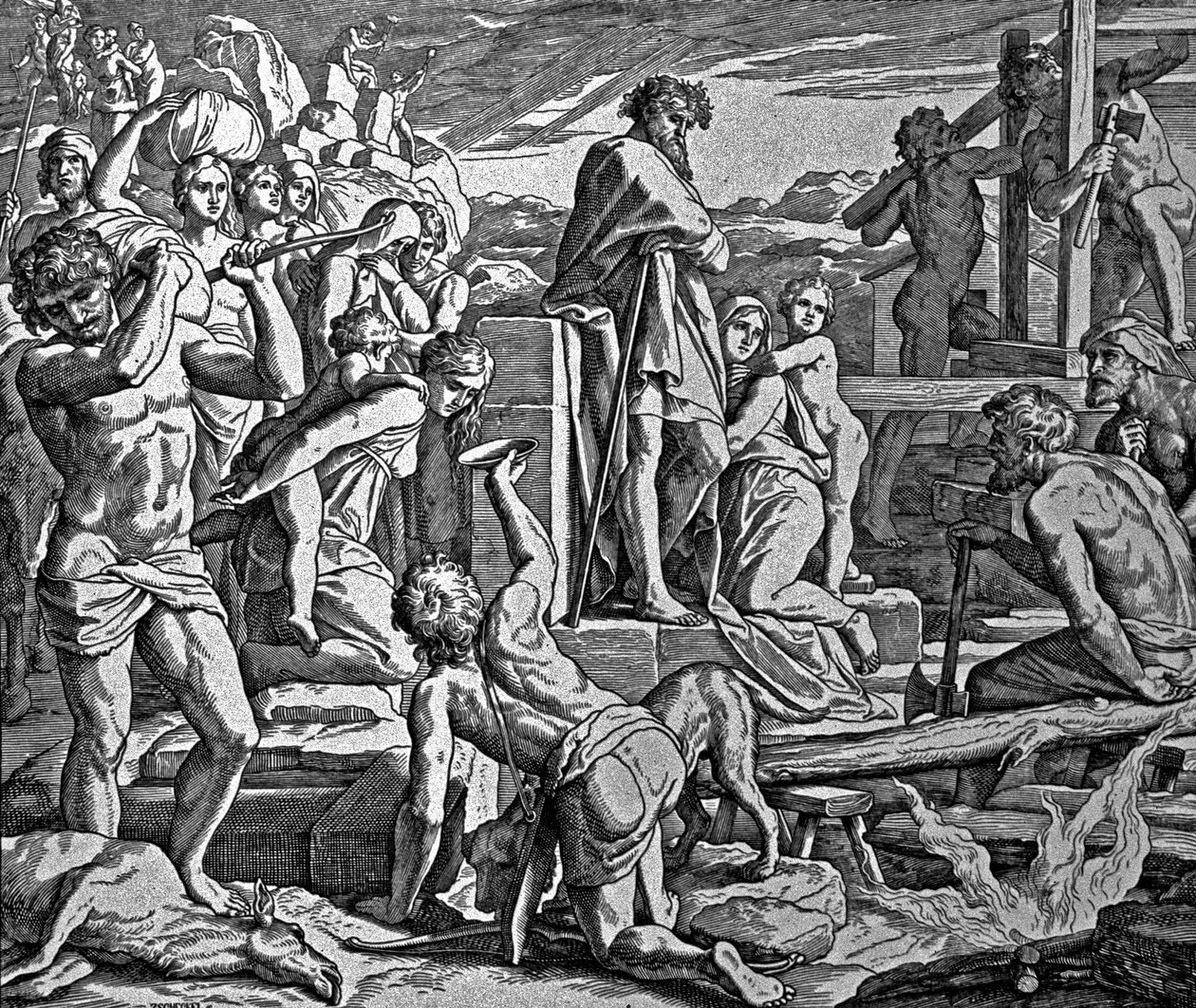 Kain bygde byen Enok av Julius Schnorr von Carolsfeld