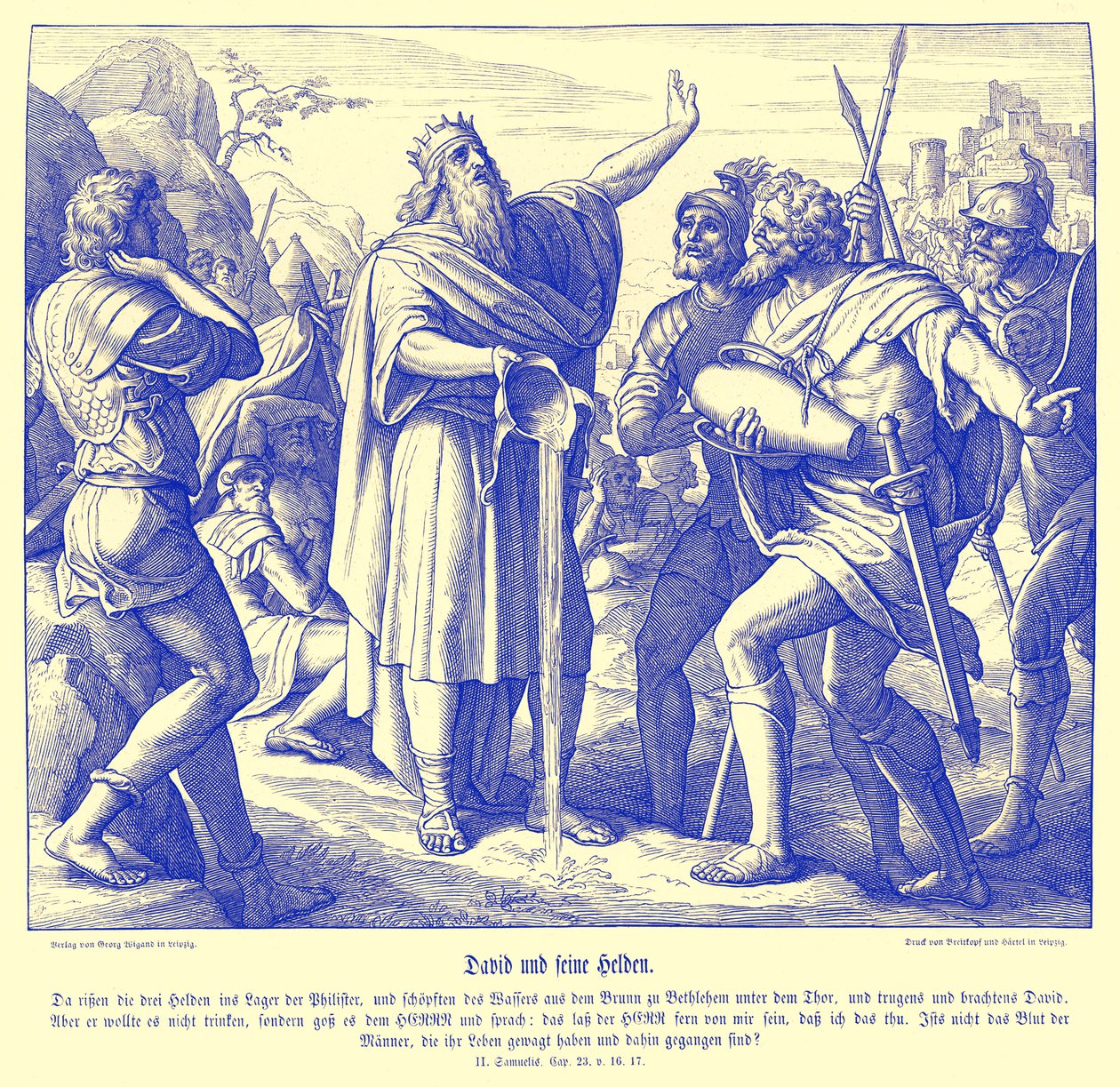 David og de tre mektene, 2. Samuel av Julius Schnorr von Carolsfeld