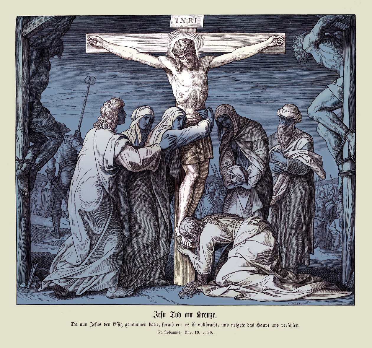 Jesu død på korset, Johannesevangeliet av Julius Schnorr von Carolsfeld
