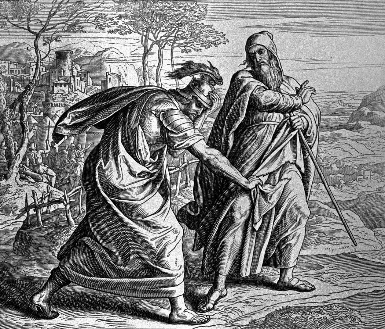 Uenighet mellom Saul og Samuel av Julius Schnorr von Carolsfeld