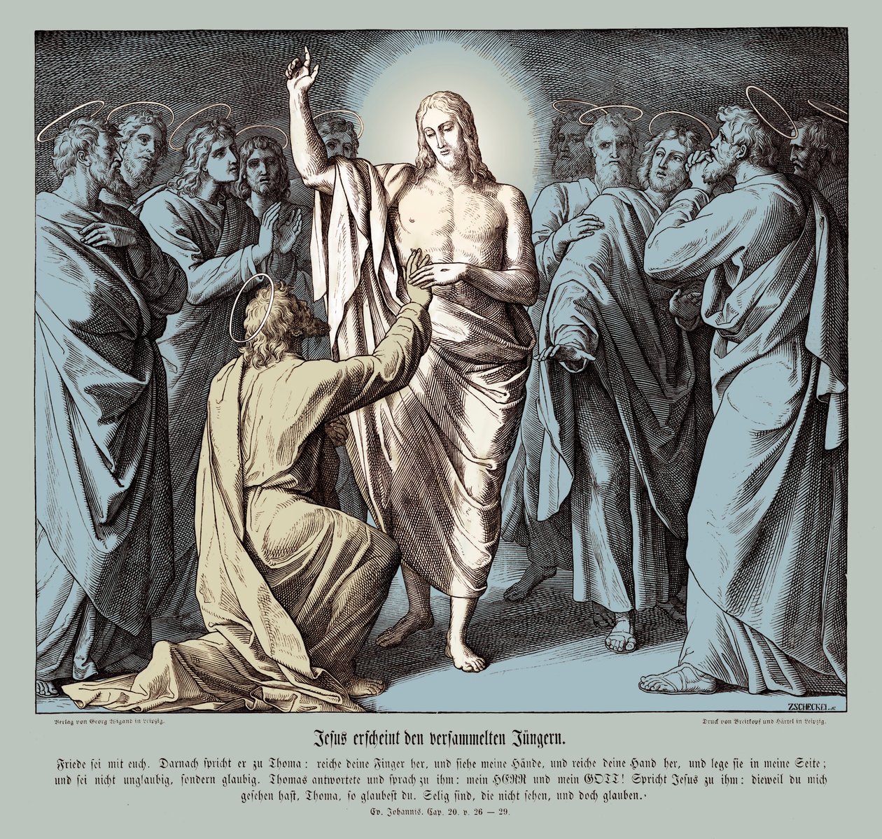 Doubting Thomas, Gospel of John av Julius Schnorr von Carolsfeld