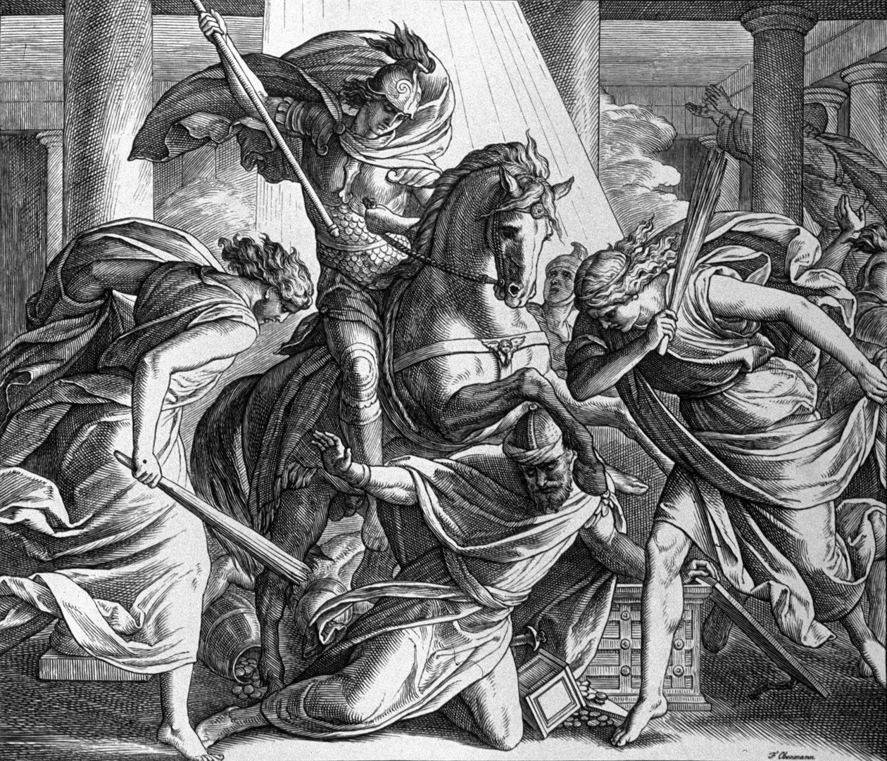 Utvisning av Heliodore av Julius Schnorr von Carolsfeld