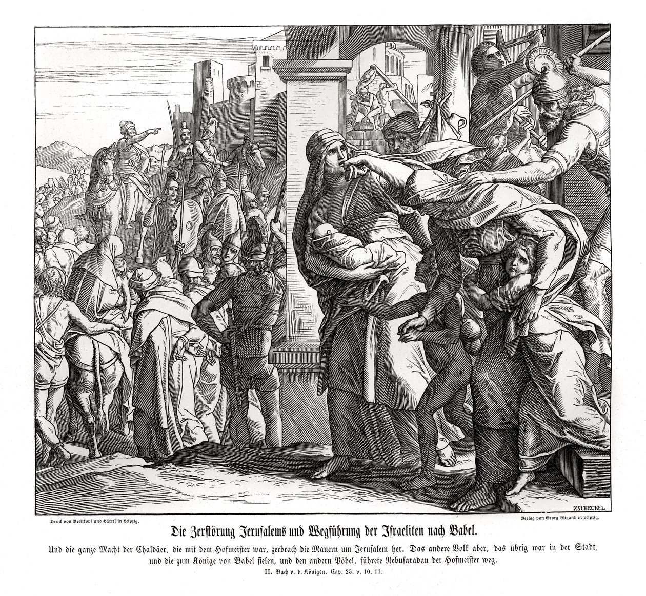 Fall of Jerusalem, 2 Kings av Julius Schnorr von Carolsfeld