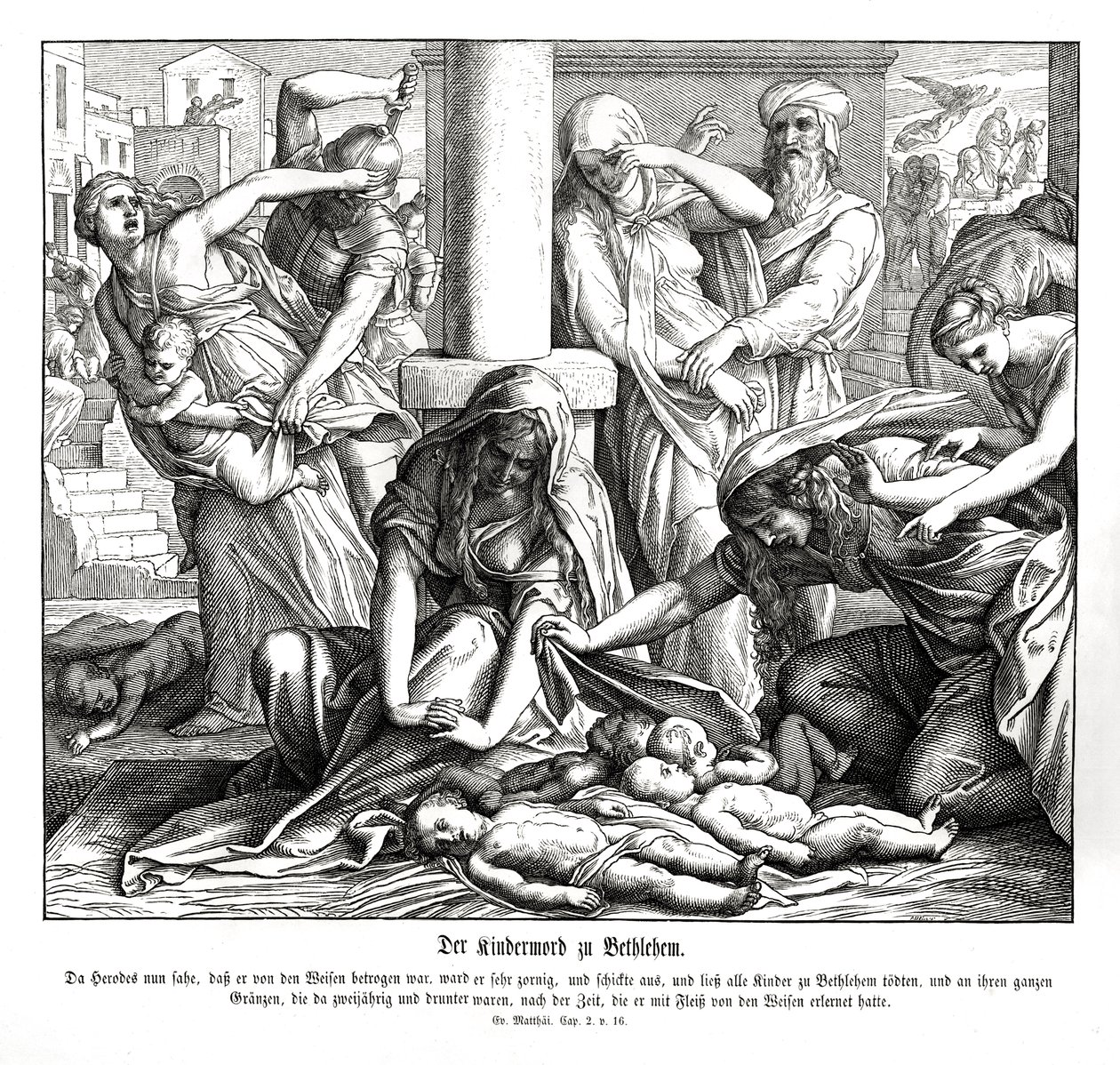 Herodes dreper barna, Matteusevangeliet av Julius Schnorr von Carolsfeld