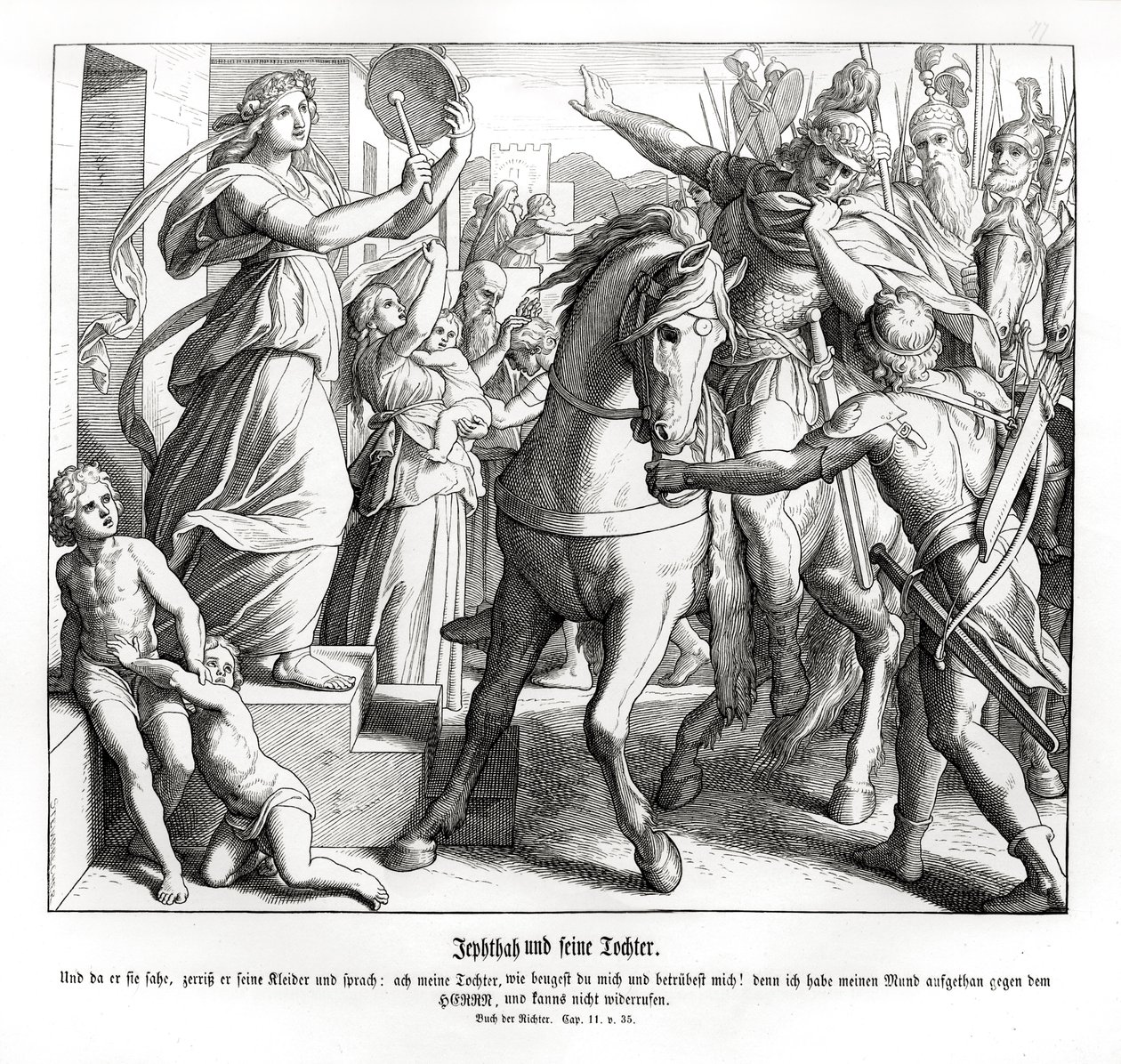 Jephthah and his daughter, Judges av Julius Schnorr von Carolsfeld