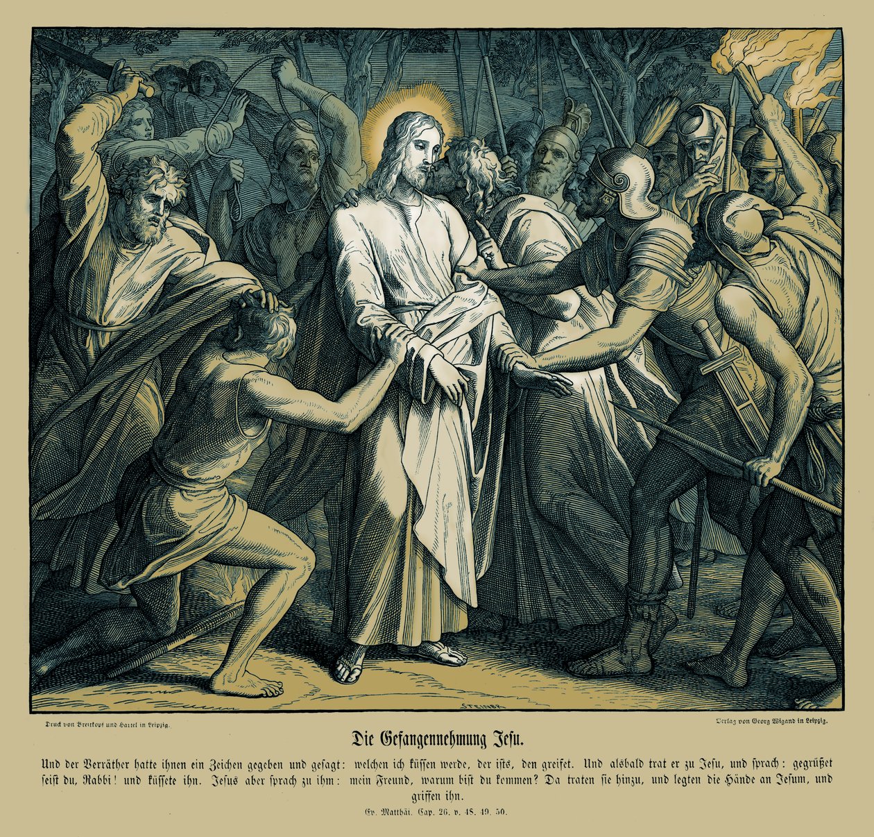 Jesu svik, Matteusevangeliet av Julius Schnorr von Carolsfeld